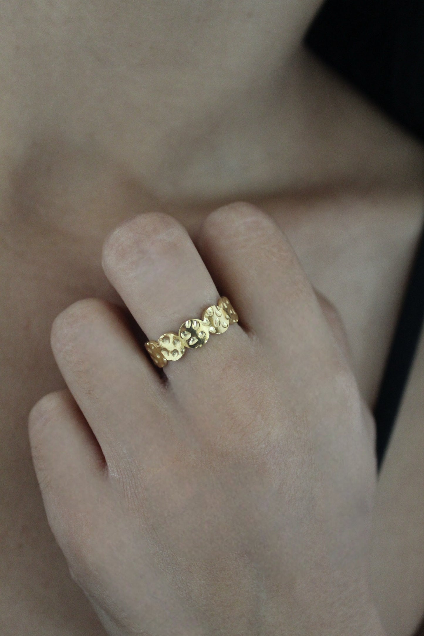 Bague Mémoire Martelée - Bijoux en acier inoxydable - Les bijoux d’Anaïs