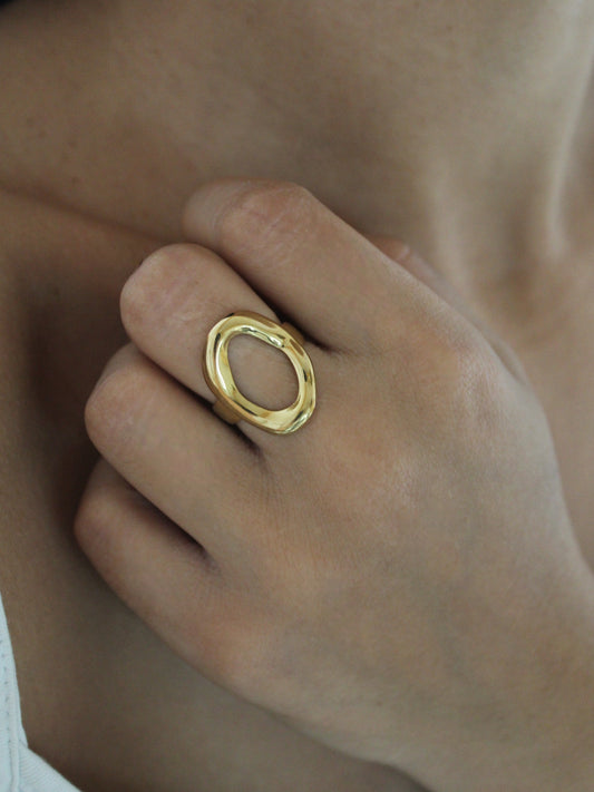 Bague l’Ovale du Soleil ✨ - Bijoux en acier inoxydable - Les bijoux d’Anaïs