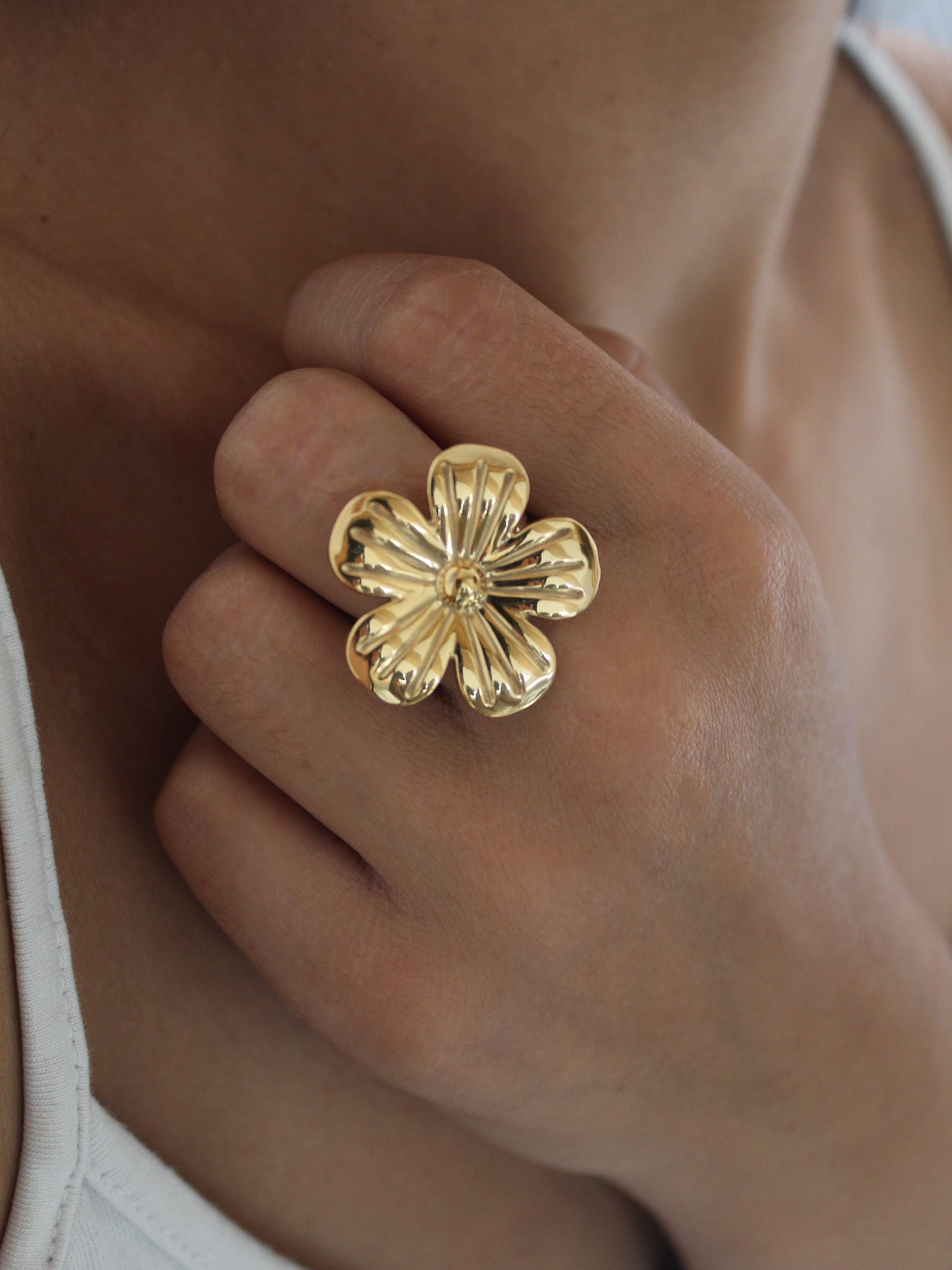Bague fleur - Jardin Doré - Bijoux en acier inoxydable - Les bijoux d’Anaïs🌸