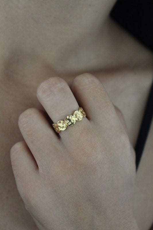 Bague Mémoire Martelée - Bijoux en acier inoxydable - Les bijoux d’Anaïs