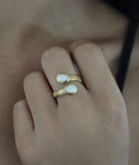 Bague Souffle de Soie - Bijoux en acier inoxydable - Les bijoux d’Anaïs